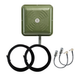 Kit panel 4G MIMO antenna 2x15 dB 1700 - 2700 MHz c with Mobile Guard 50 Ohm cable and CRC9 adapter (green)