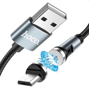 Магнитный кабель синхронизации HOCO U94 MicroUSB 2.4 А 1.2 м. (Black)