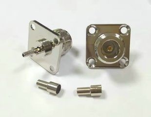 Фланцевый разъем N-Female под кабель RG316/RG174/LMR100 (пайка)