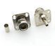 N-Female flange connector for RG58 / RG400 / LMR195 cable (soldering + crimping)