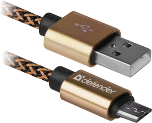 Кабель DEFENDER (87800)USB08-03T USB(AM)-MicroBM 1.0m, золотистий