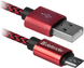 Кабель DEFENDER (87801)USB08-03T USB(AM)-MicroBM 1.0m, красный