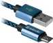 Кабель DEFENDER (87805)USB08-03T USB(AM)-MicroBM 1.0m, синий