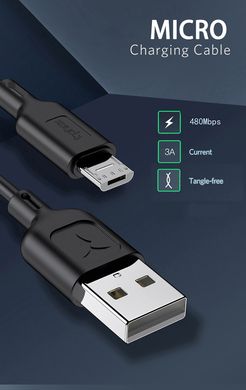 Кабель T-PHOX Fast T-M829 Micro USB-3A-1.2m