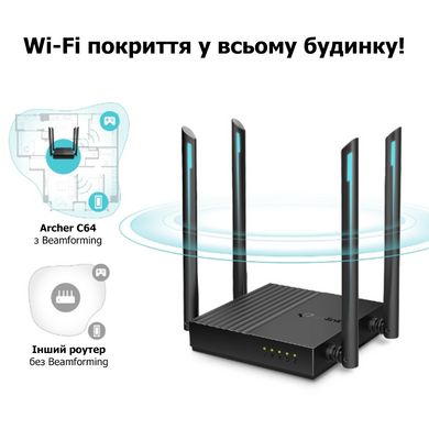 Маршрутизатор TP-Link Archer C64 AC1200 MU-MIMO Wi-Fi