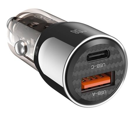 Автомобільний зарядний пристрій XO CC58 95W Car Charger Type-C PD 65W + USB-A 30W