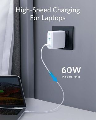 Сетевое зарядное устройство ANKER PowerPort Atom III Duo - 60W 2xUSB-С