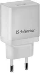 Мережевий зарядний пристрій DEFENDER EPA-10 біла, 1хUSB, 5V / 2.1А