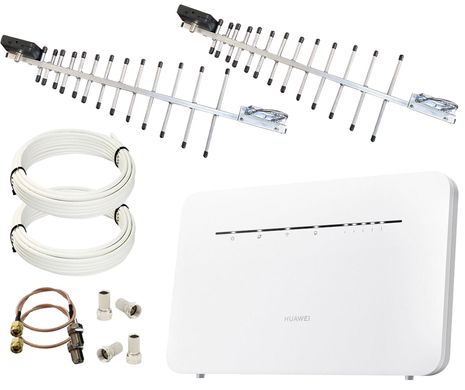 Інтернет комплект 300 Мбіт/с для села та передмістя 4G роутер Huawei B535-232 та 4G LPDA MIMO антена