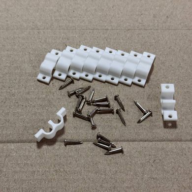 Double Clip for Two RG58 Cables (5 mm), Set of 10