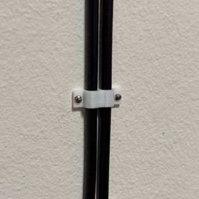 Double Clip for Two RG58 Cables (5 mm), Set of 10