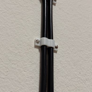 Double Clip for Two RG58 Cables (5 mm), Set of 10