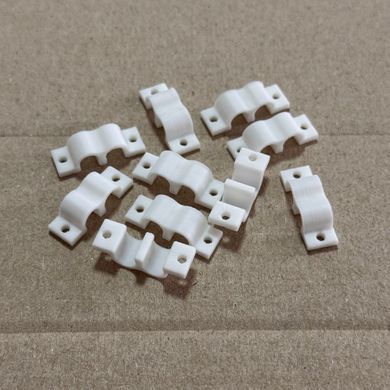 Double Clip for Two RG58 Cables (5 mm), Set of 10