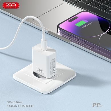 Мережевий зарядний пристрій XO L126 - 20W PD Single port USB-C