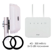 4G интернет-комплект ERGO R291b 300 Мбит/с + панельная MIMO антенна 2&times;15 дБ (белая)