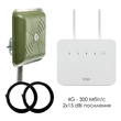 4G інтернет-комплект ERGO R291b 300 Мбіт/с + панельна MIMO антена 2&times;15 дБ (зелена)