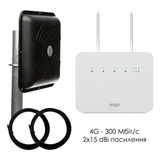 4G інтернет-комплект ERGO R291b 300 Мбіт/с + панельна MIMO антена 2&times;15 дБ (чорна)