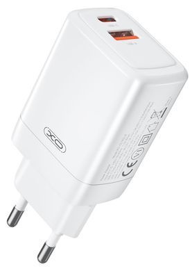 Мережевий зарядний пристрій XO CE16 - 45W PD USB-C & 22.5W QC USB-A