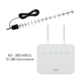 4G інтернет-комплект ERGO R291b 300 Мбіт/с + спрямована антена Mobile Guard LTE Band 3 (1800 МГц) 21 dBi