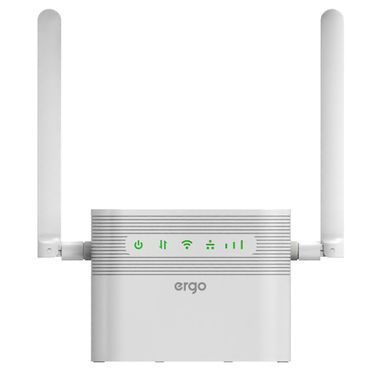 Швидкісний 4G комплект ERGO R023 плюс панельна MIMO антена 2х15 з кабелями, перехідниками та акумулятором (біла)