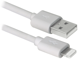 Кабель DEFENDER ACH01-03BH USB(AM)-Lightning білий 1м, блістер