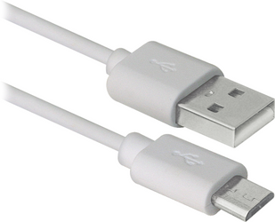 Кабель DEFENDER USB08-10BH USB(AM)-MicroBM білий 3м, blister