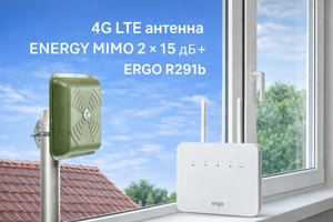 Як правильно налаштувати 4G LTE антену панельну ENERGY MIMO 2 &times; 15 дБ (1700&ndash;2700 МГц) на прикладі 4G Wi-Fi роутера ERGO R291b