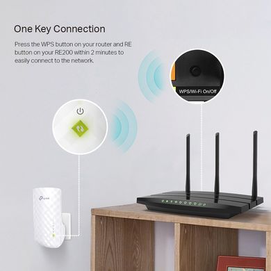 Ретранслятор Wi-Fi TP-Link RE200 Двухдиапазонный